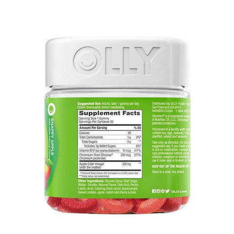 Olly, Metabolism Rings Snappy Apple, 30 Gummies