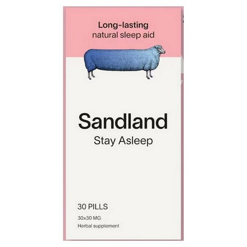 Sandland, Stay Asleep Herbal Supplement With Melatonin, 30 Tablets