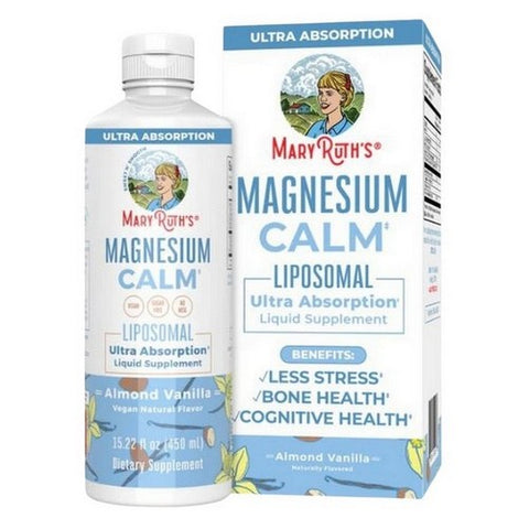 Organics Magnesium Calm Liposomal Almond Vanilla 15.22 Oz by MaryRuth's