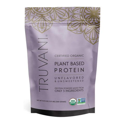 Truvani, Organic Plant Based Protein Powder Unflavored, 19.75 Oz