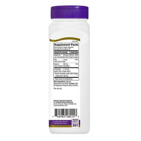 21st Century, Apple Cider Vinegar, 90 Caps