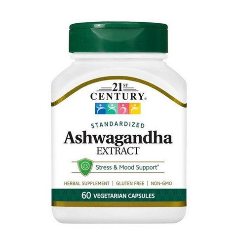 21st Century, Standardised Ashwagandha Extract, 60 Veg Caps 21st Century