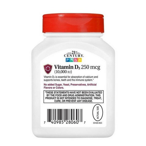 21st Century, Vitamin 400 IU, 250 Mcg, 110 Softgels
