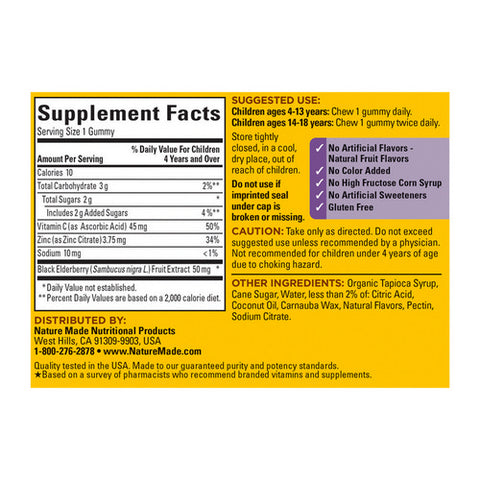 Nature Made, Kids First Elderberry, 40 Gummies