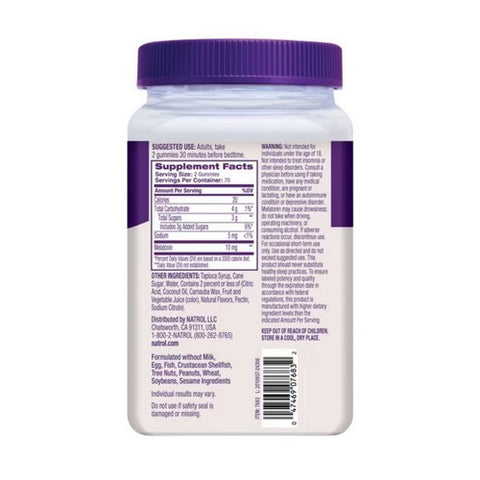 Natrol, Melatonin Gummies Strawberry Flavored, 10 Mg, 140 Gummies