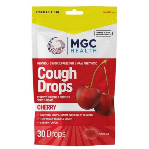 Mgc Health, Cough Drops Cherry, 30 Drops Mgc Health