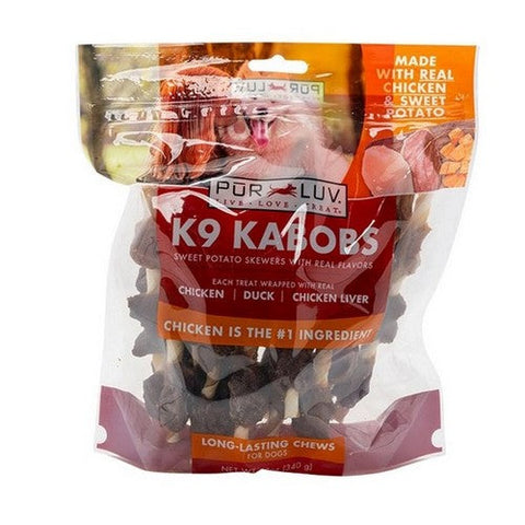Pur Luv, K9 Kabobs Sweet Potato Chicken, 12 Oz Pur Luv