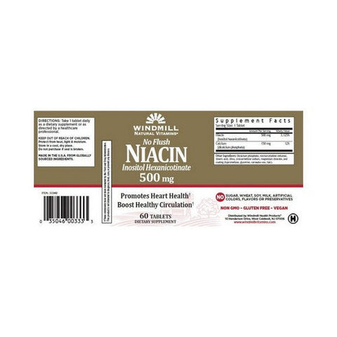 Sleep Soundly, Niacin No Flush, 500Mg, 60 Tabs Sleep Soundly