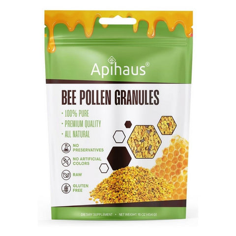 Apihaus, Bee Pollen Granules, 16 Oz