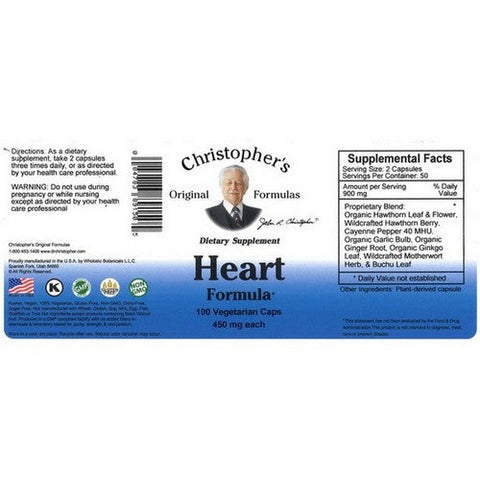 Dr. Christophers Formulas, Heart Formula, 100 Caps Dr. Christophers Formulas