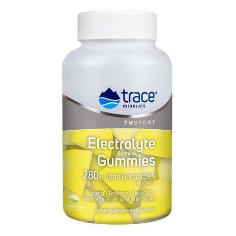 Trace Minerals, Electrolyte Stamina Gummies Lemon Lime Flavor, 263 mg, 90 Count