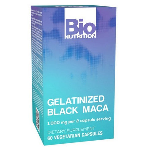 Bio Nutrition Inc, Gelatinized Black Maca, 60 Veggie Capsules