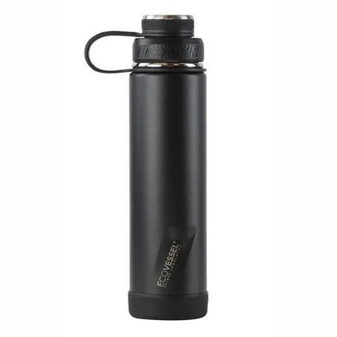 EcoVessel, Black Shadow Boulder Water Bottle, 24 Oz