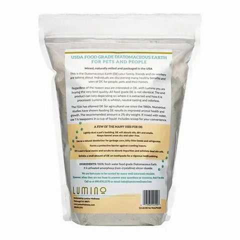 Lumino Wellness, Food Grade Diatomaceous Earth for Pets And People, 1.5 lbs. Lumino Wellness