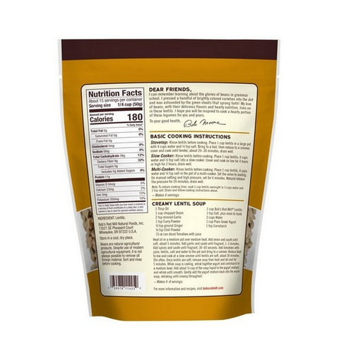 Bobs Red Mill, Brown Lentils, 27 Oz