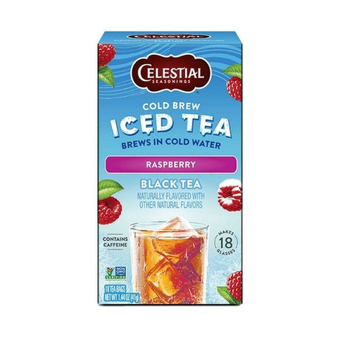 Celestial Seasonings, Cold Brew Raspberry Black Tea, 18 Bags