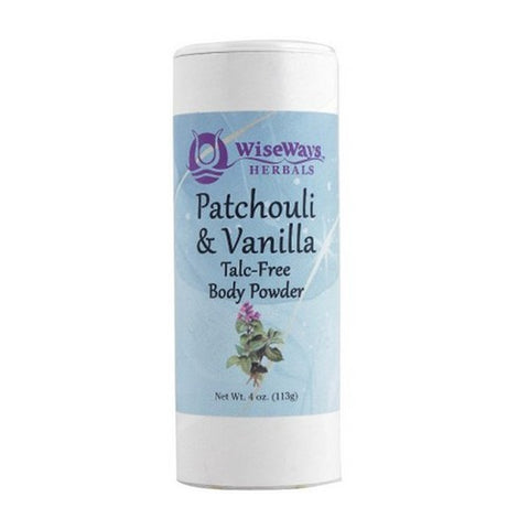 Wise Ways Herbals, Patchouli And Vanilla Body Powder, 4 Oz