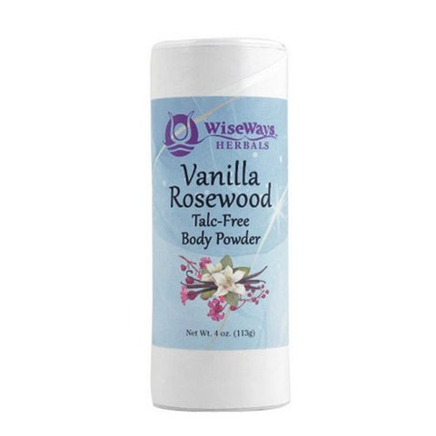 Wise Ways Herbals, Vanilla Rosewood Body Powder 4 oz., 4 Oz