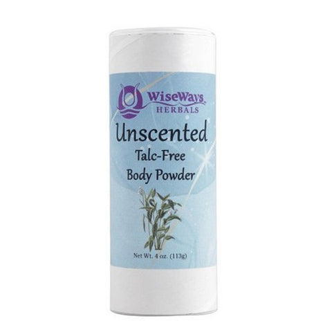 Wise Ways Herbals, Talc-Free Body Powder Unscented, 4 Oz