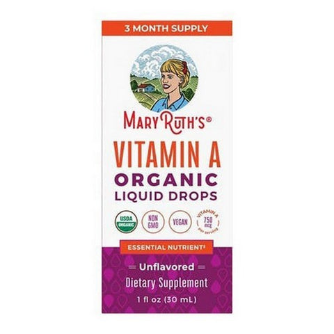 Organic Vitamin A Liquid Drops Unflavored 1 Oz by MaryRuth's
