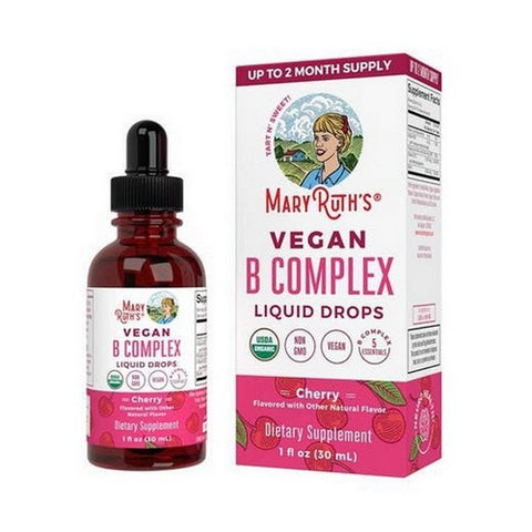 MaryRuth's, Organic Tart Cherry Vegan Vitamin B-Complex Liquid Drops, 1 Oz