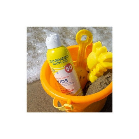 Seaweed Bath Co, Playful Papaya Kids Mineral Sunscreen Spray SPF 50, 6 Oz Seaweed Bath Co