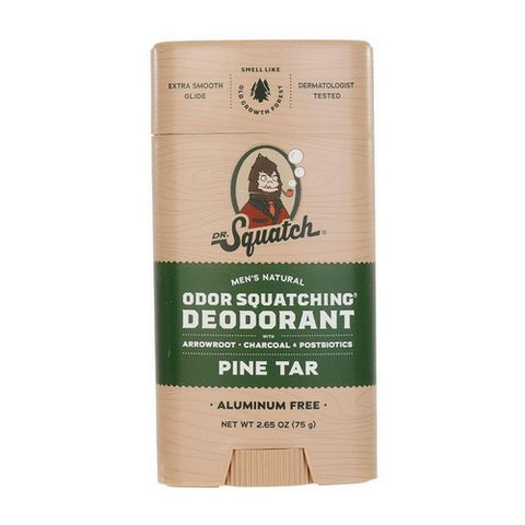 Dr. Squatch, Men'S Natural Deodorant Stick Aluminum Free Pine Tar, 2.65 Oz
