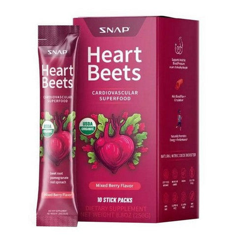 Snap Supplements, Heart Beets Stick Packs, 10 Count Snap Supplements