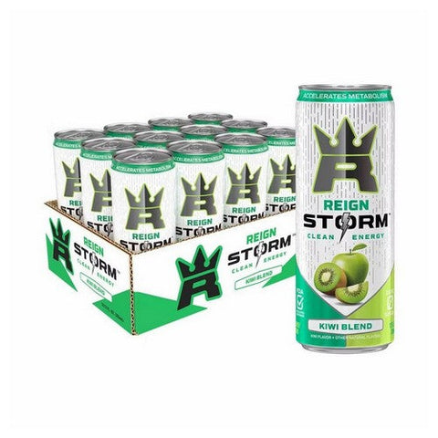 JST WRK Energy, Reign Storm Kiwi Blend Energy Drink, 12 Count