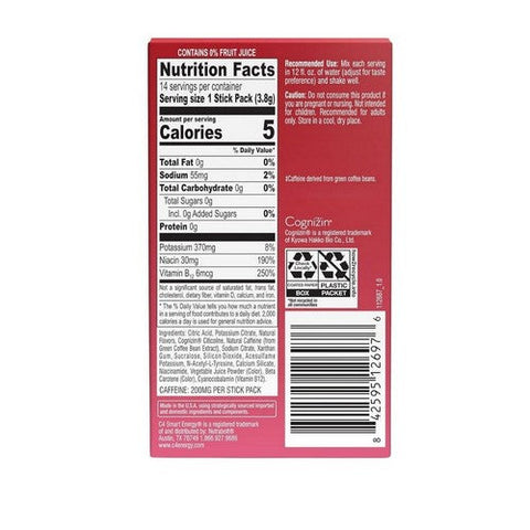Cellucor, C4 Smart Energy Strawberry Watermelon, 14 Count Cellucor