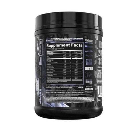Ryse Supplements, Godzilla Pre-Workout Blue Raspberry, 790 Grams Ryse Supplements