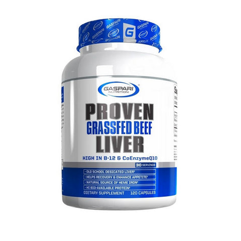 Proven Grassfed Beef Liver 120 Capsules by Gaspari Nutrition
