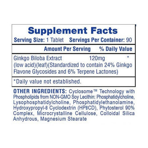 HI-TECH PHARMACEUTICALS, Ginko Biloba, 90 Tabs HI-TECH PHARMACEUTICALS