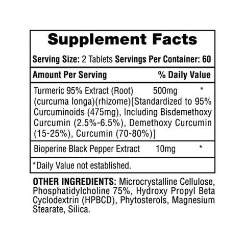 HI-TECH PHARMACEUTICALS, Turmeric-95, 120 Tabs HI-TECH PHARMACEUTICALS