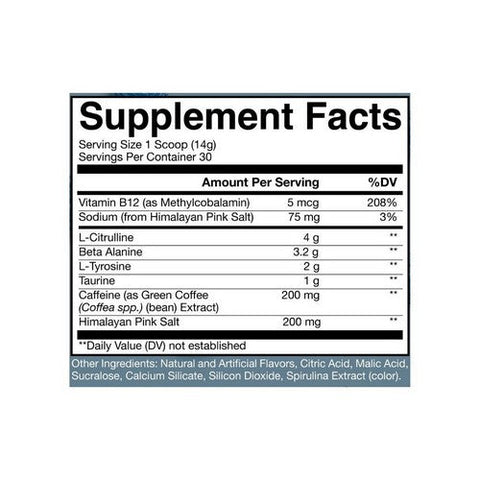 Raw Nutrition, CBUM Essential Pre-Workout Blue Raspberry, 400 Grams Raw Nutrition