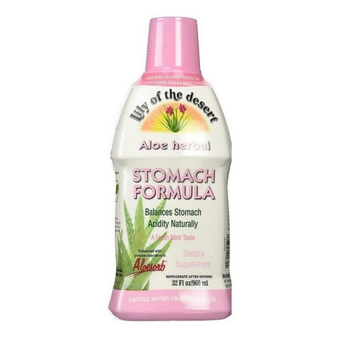 Lily Of The Desert, Aloe Herbal Stomach Formula Fresh Mint, 32 Oz