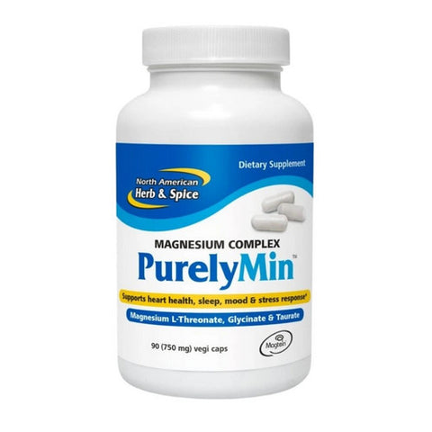 North American Herb & Spice, Purely Min Magnesium, 90 Veg Caps