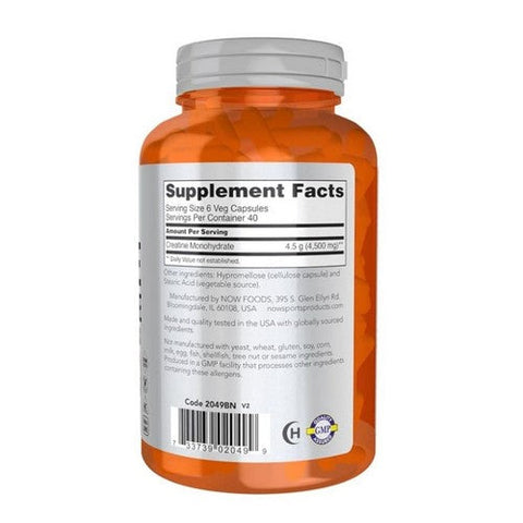 Now Foods, Creatine Monohydrate, 750 mg, 240 VegCaps Now Foods