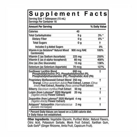 Nature's Answer, Liquid Eye Care Max Orange Strawberry, 8 Oz Nature's Answer