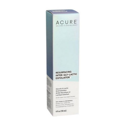 Acure, Acure Resurfacing Inter Gly Lactic Exfoliator, 4 Oz