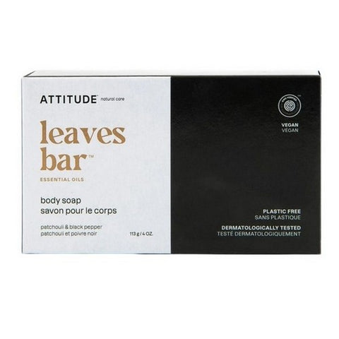 Attitude, Attitude Leaves Bar Soap Patchouli And Black Pepper, 4 Oz
