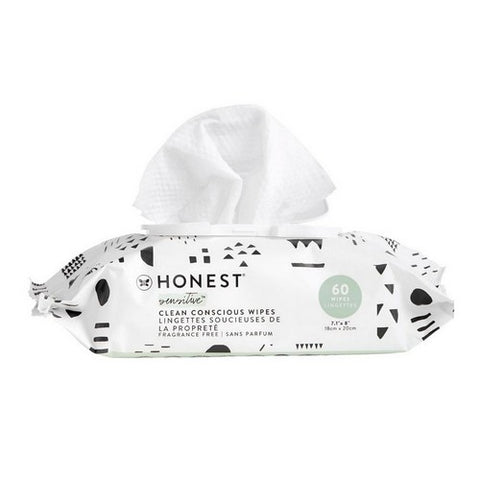 The Honest Company, Sensitive Clean Conscious Wipes Fragrance Free, 60 Count