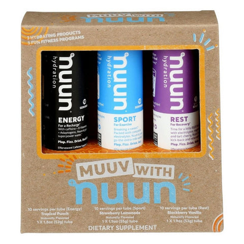 3 Flavor Electrolyte Variety Drink 10 Tablets by Nuun