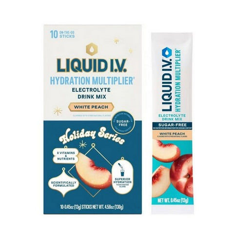 Liquid I.V, Hydration Multiplier Electrolyte Drink Mix White Peach, 4.58 Oz