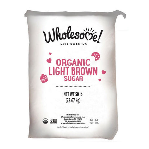 Wholesome, Wholesome Organic Light Brown Sugar, 50 Lbs