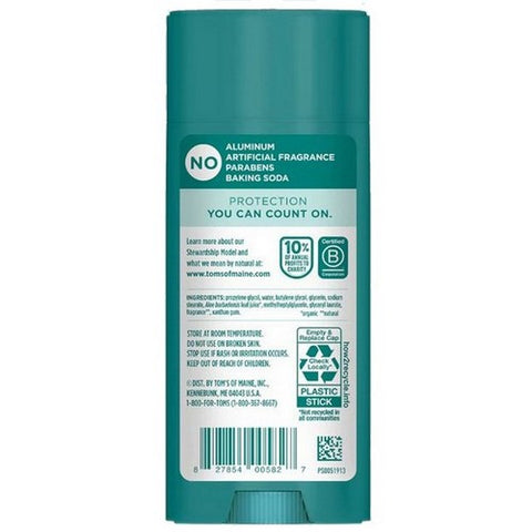 Tom's Of Maine, Cucumber Aloe Deodorant, 3.25 Oz