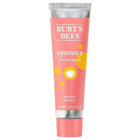 Burts Bees, Squeezy Sweet Peach Tinted Balm, 0.43 Oz (Case Of 3)