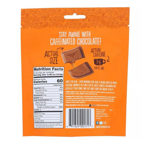 Awake, Milk Chocolate Caramel Bag, 2.9 Oz (Case Of 10)