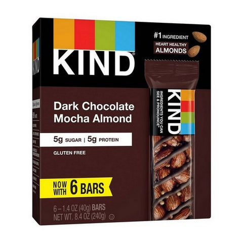 Kind, Healthy Snack Bars Dark Chocolate Mocha Almond, 1.4 Oz x6 (Case Of 10)