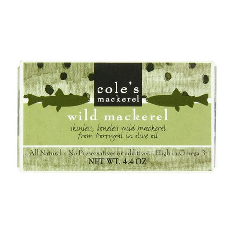 Coles, Mackerel Wild Mackerel In Olive Oil, 4.4 Oz (Case Of 10)